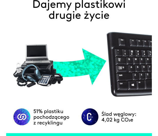 Logitech K120 czarna - 57509 - zdjęcie 6